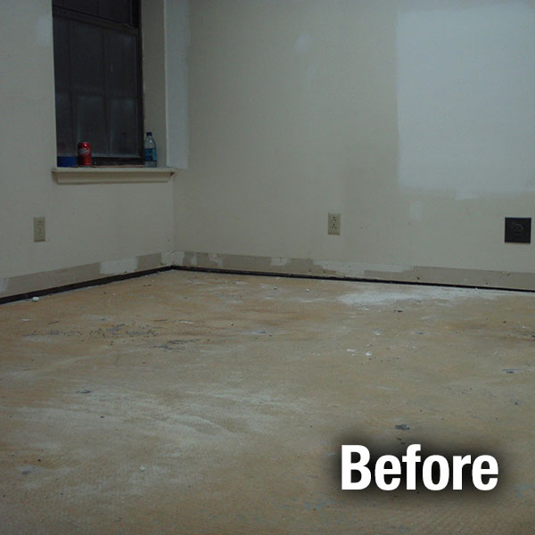 Cleveland – East​ Concrete Floor Leveling - Before